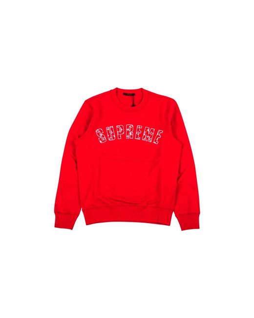 Louis Vuitton Arc Logo Sweatshirt &quot; X Supreme&quot; in Red for Men - Lyst
