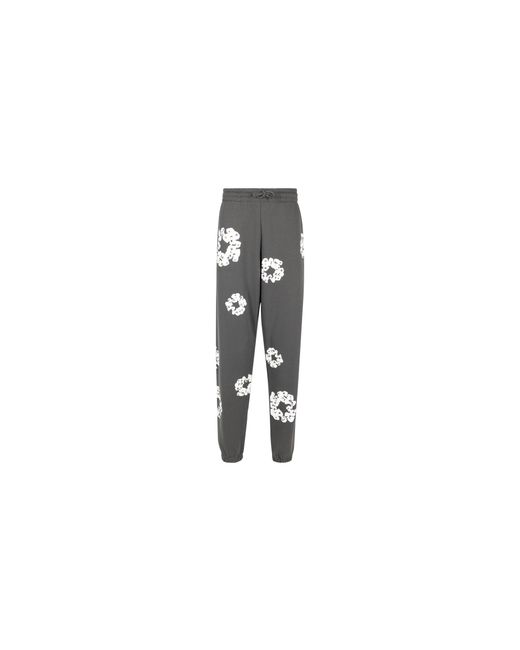 DENIM TEARS Black Rhinestone Cotton Wreath Sweatpants "Vintage" Dt029" for men