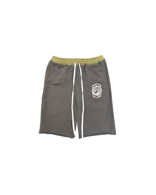 SAINT VANITY Black Uniform Shorts Sv043" for men