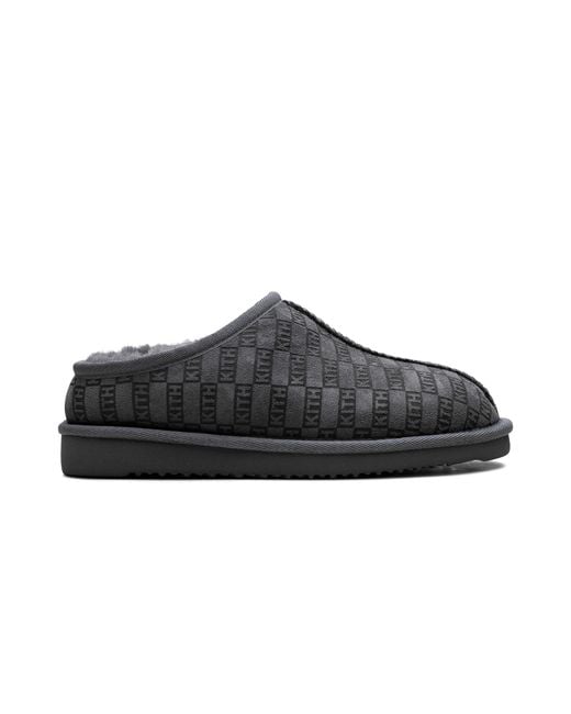 Kith Black Mas Monogram Shearling Slippers "Idea" Khmsh0004 176" for men