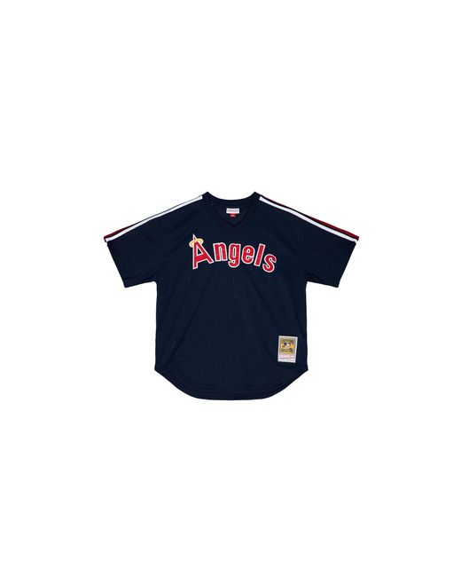 Mitchell & Ness Blue Authentic Bp Jersey "Mlb Angels 1984 Reggie Jackson" Abpj3015 Can84Rjknavy" for men