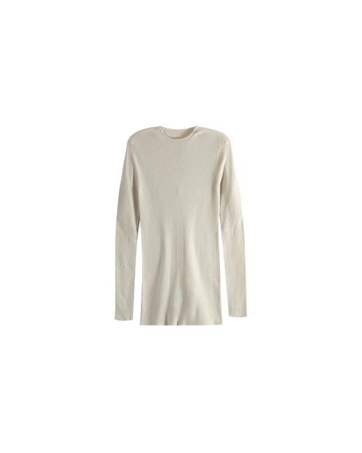 Rick Owens Black Ribbed Round Neck Top "Sand" Ru01F2637 Ribm 138" for men