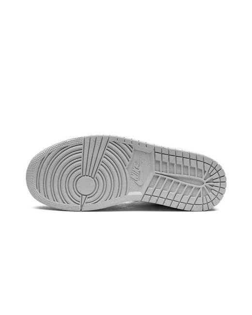 Nike White Air Jordan 1 Mid Canvas Mid-Top Trainers