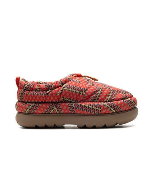 Ugg Red Maxi Heritage Braid Clogs "Chestnut" 1139131 Che"