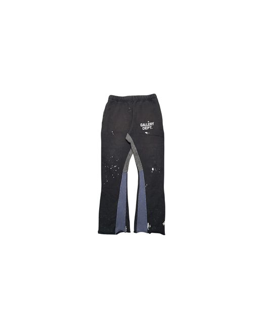 GALLERY DEPT. Black Gd Logo Paint Splatter Flare Sweatpants (2024) "Washed Multi" Gdgdlfswb" for men