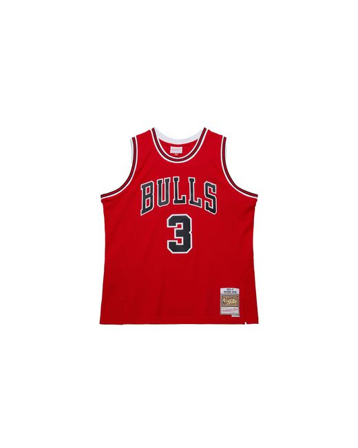 Mitchell & Ness Red Dark Jersey "Nba Bulls 2016 Dwyane Wade" Jy7933 Cbuscar" for men