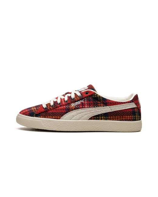 PUMA Red Suede Vtg Harris Tweed "Frosted Ivory 393219 01" for men