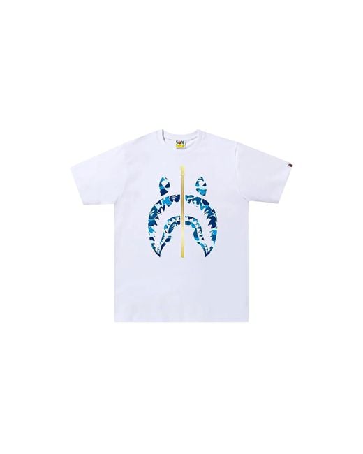 A Bathing Ape Black Abc Camo Zip Shark T-Shirt 1I30 110 008" for men
