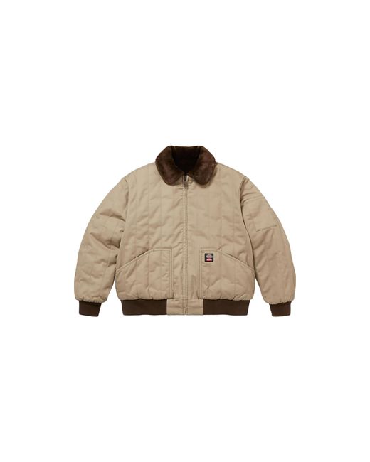 Supreme Black Dickies Reversible Quilted Faux Fur Work Jacket "Fw25