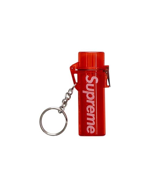 Supreme Red Waterproof Lighter Case Keychain "ss 20"