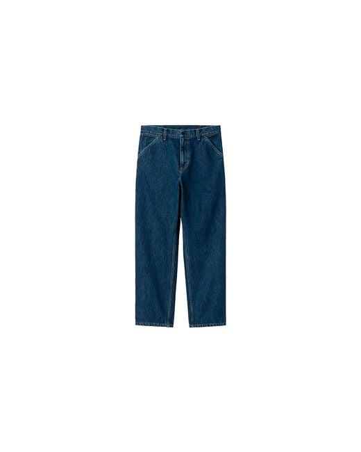 Carhartt Blue Single-Knee Denim Pants Stone Washed" I032024 01 06" for men