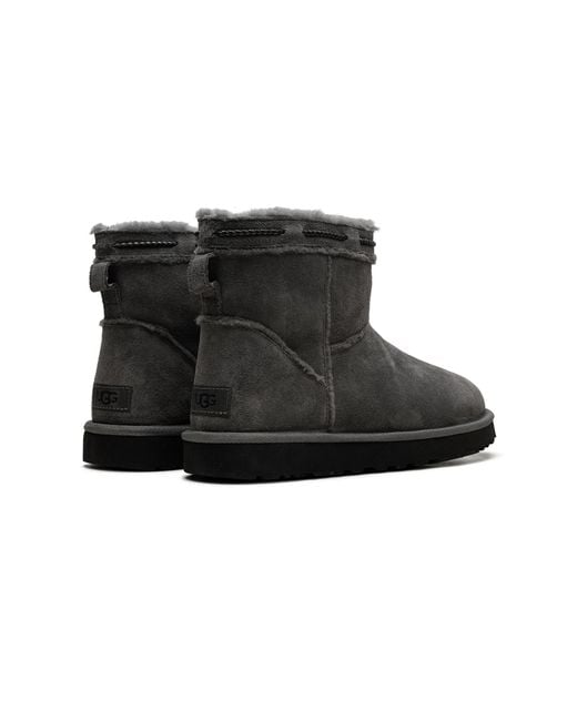 Ugg Black Classic Mini Shearling Braid "Charcoal" 1166751 Chrc"