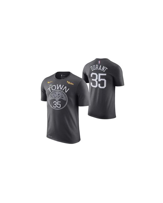 Nike Black Nba Gs Warriors The Town Shirt "Kevin Durant" 871408 066"