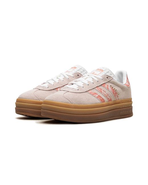 adidas gazelle silver green womens adidas Originals Womens Gazelle Bold Trainer - Pink - Size
