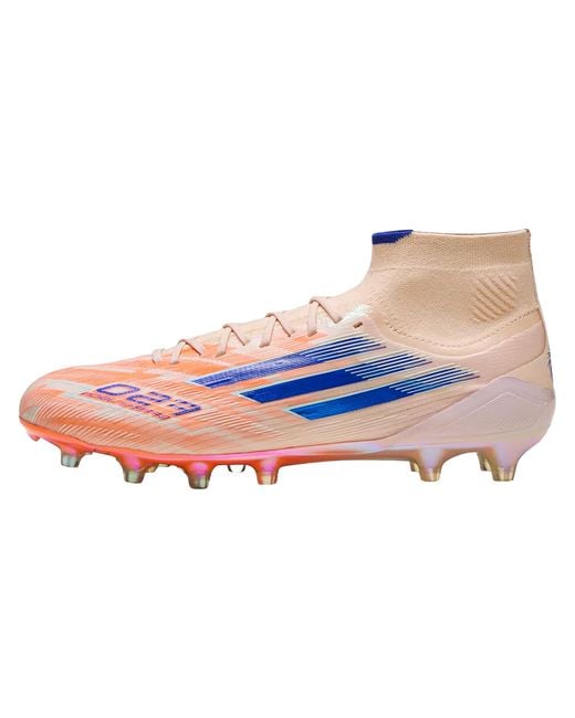 Adidas Black F50 Sparkfusion Elite Mid-Cut Fg/Ag "Coral Blaze Pack" Jh7647"