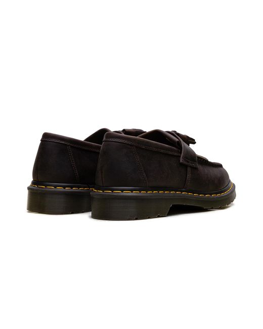 Dr. Martens Black Adrian Crazy Horse Leather Tassel Loafers 30917201" for men