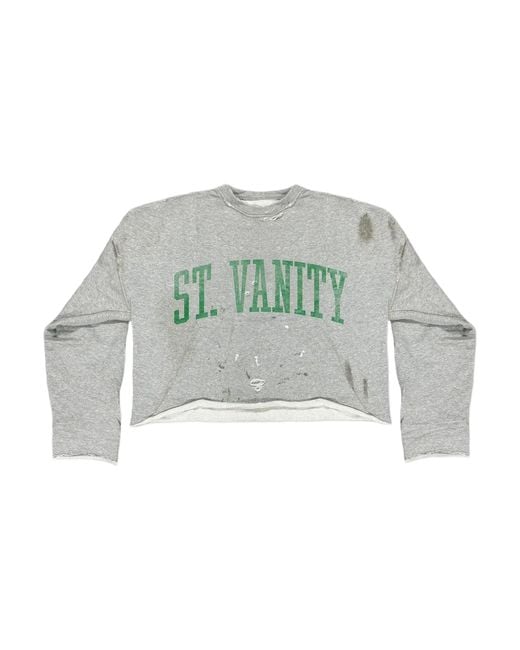 SAINT VANITY Gray Gator Crewneck Shirt Sv048" for men