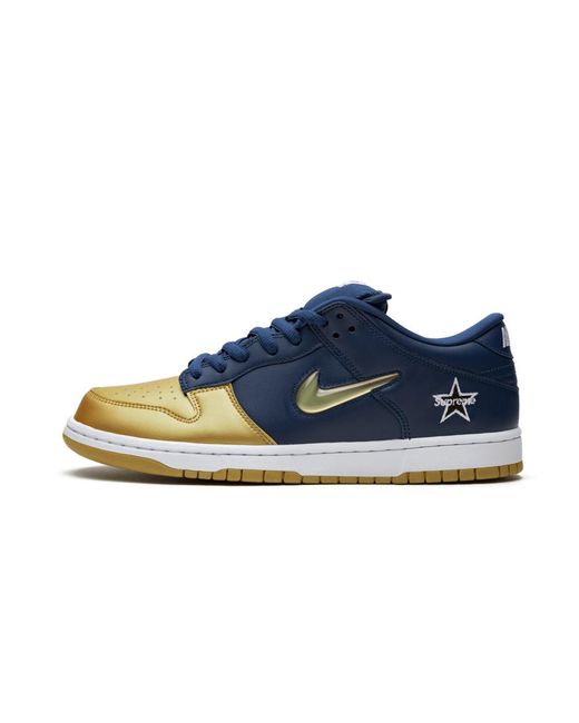 nike sb dunk low supreme jewel swoosh gold