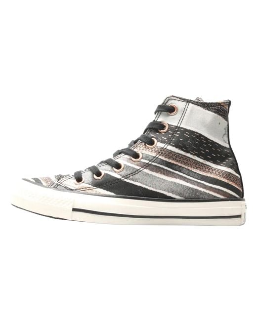Converse Black All Star High Festival Stripe Sneakers "Festive Stripe Dolphin" 551564C"