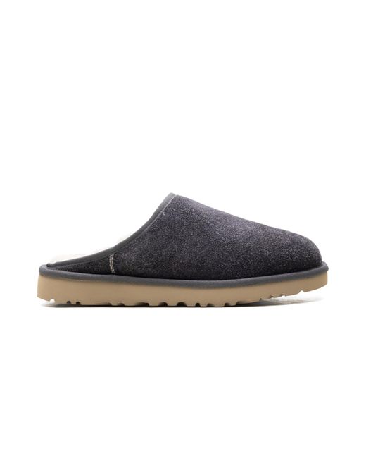 Ugg Black Classic Slip-On Shaggy Suede Slipper "Dark" 1153104 Dgry" for men