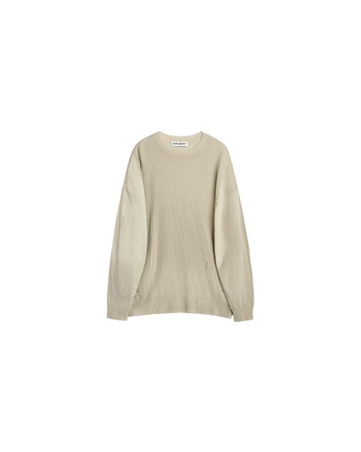 Our Legacy Black Slant Knit Sweater "Moss Spray Dye Cherub Wool" M2263Sm" for men