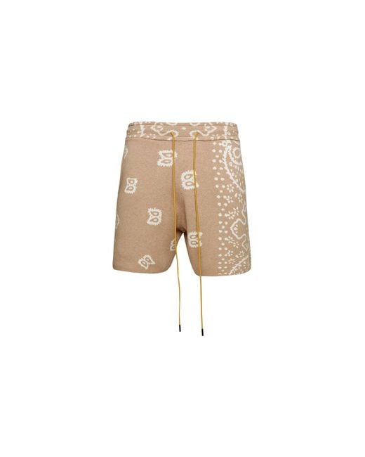 Rhude Black Knit Shorts Bandana" Rhps24Sh10973517" for men