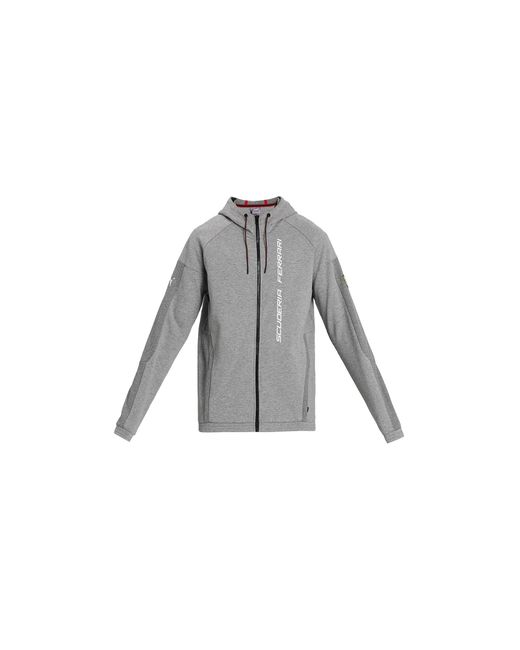 PUMA Black Scuderia Ferrari Race Hooded Sweat Jacket "Medium Heather" 597951 03" for men
