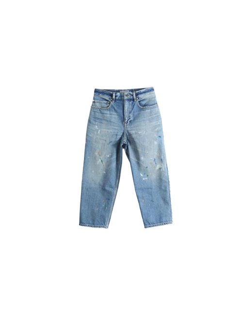 Balenciaga Blue Jackie Capri Jeans "Stained" A001Nxtuw765760"