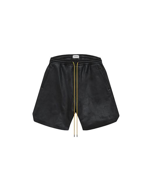 Rhude Black Ciesta Leather Shorts Rhps21H00000004" for men