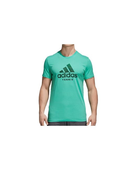Adidas Green Graphic Crew Neck T-Shirt Cv4284" for men