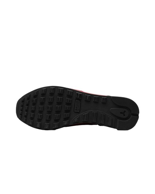 Bally Red Galaxy Rubberized Leather Trainer for men