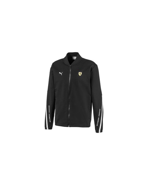 PUMA Black Sf Ferrari Lightweight Sweat Jacket 596148 02" for men