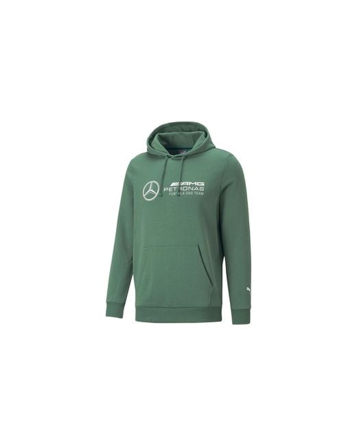 PUMA Green Mapf1 Mercedes Essential Fleece Hoodie "Deep Forest" 537313 14" for men