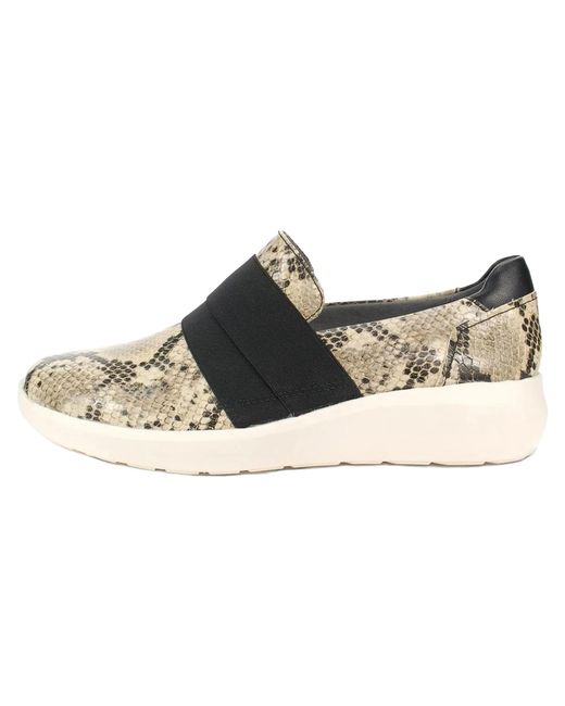 Clarks Black Kayleigh Slip-On "River Taupe Snake" 26155201"