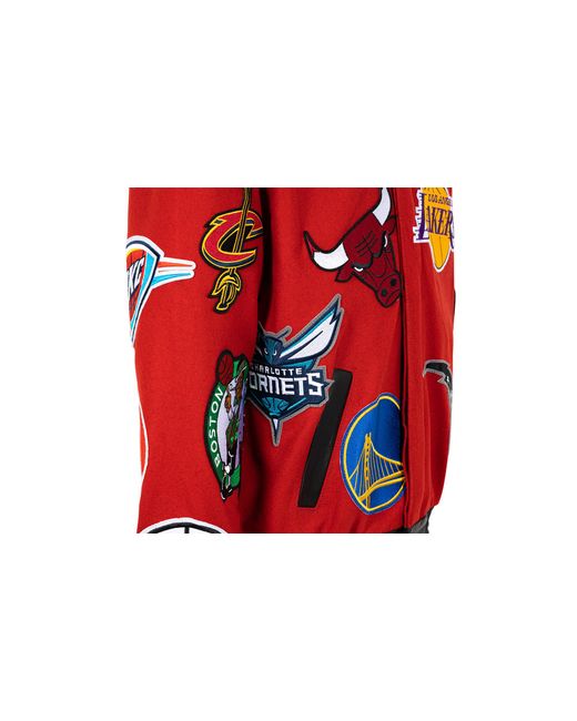 Jeff Hamilton Red Nba Collage Wool Jacket Nba 101"