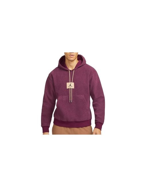 Nike Purple Flight Heritage Pullover Hoodie "Bordeaux" Dc9584 610" for men