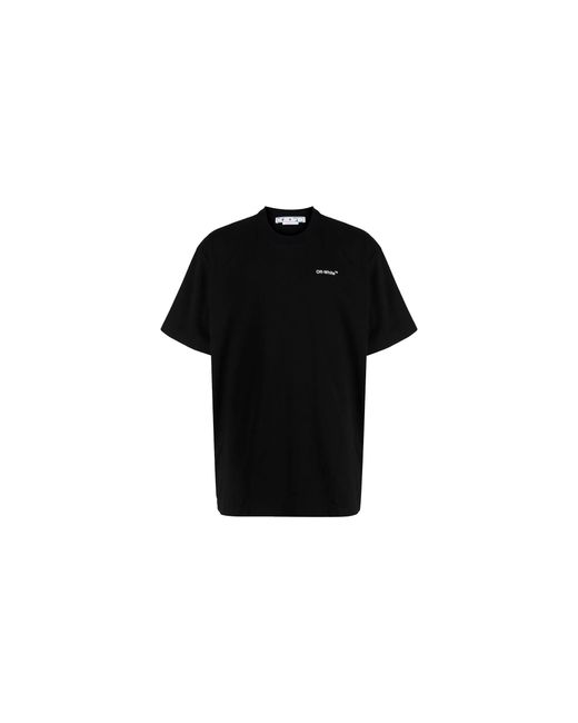 Off-White c/o Virgil Abloh Black Caravag Arrow Over Short-Sleeve T-Shirt Omaa038C99Jer00 51001" for men