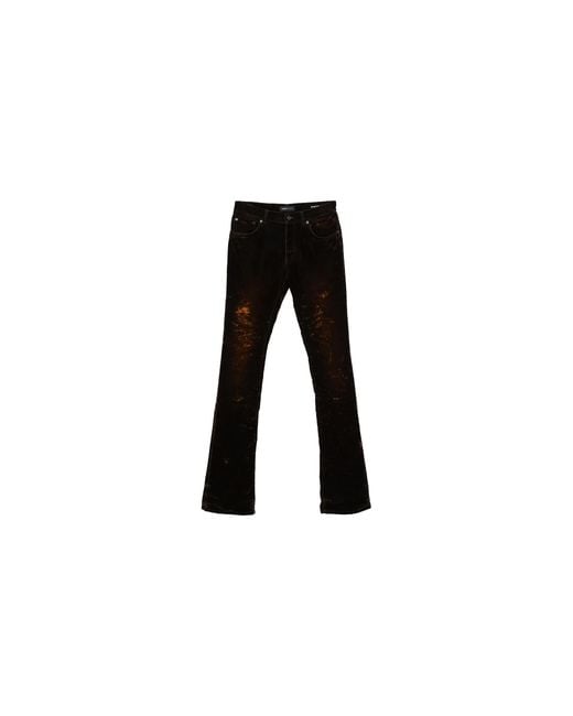 Purple Brand Black Super Stack Flare Jeans P072 Fvfm424" for men
