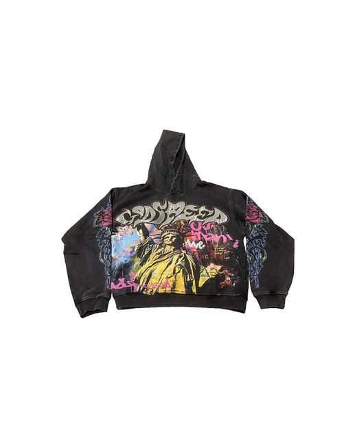 GODSPEED NEW YORK Black Vandal Hoodie Wash" Gs018" for men