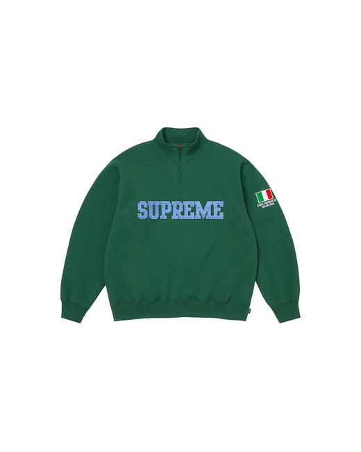 Supreme Green Shop Flag Half Zip Pullover "Ss26