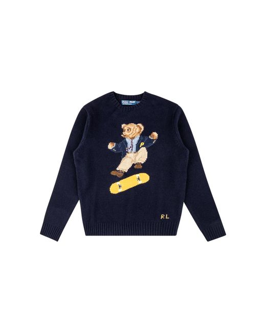 kickflip polo bear knit sweater