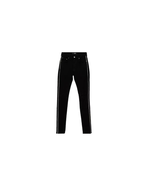 Amiri Black Crystal Track Jeans Mds112 018 Blac" for men