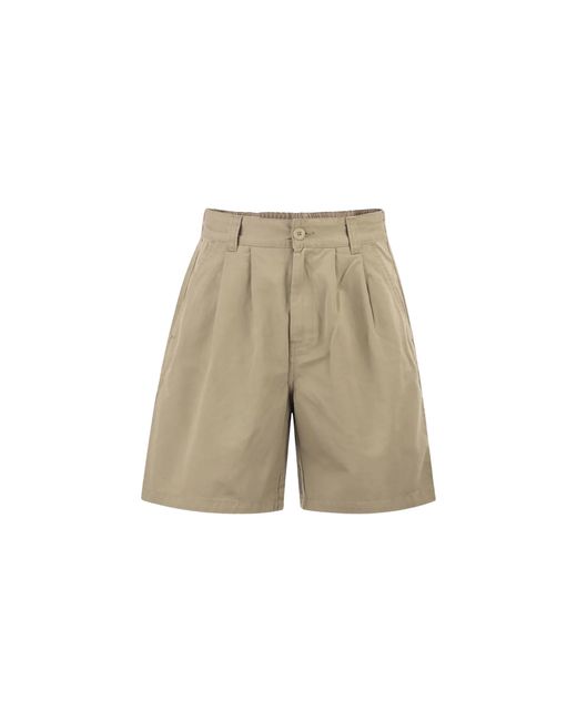 Carhartt Black Marv Shorts "Iroko Stone Washed" I034813 3Ir 06" for men