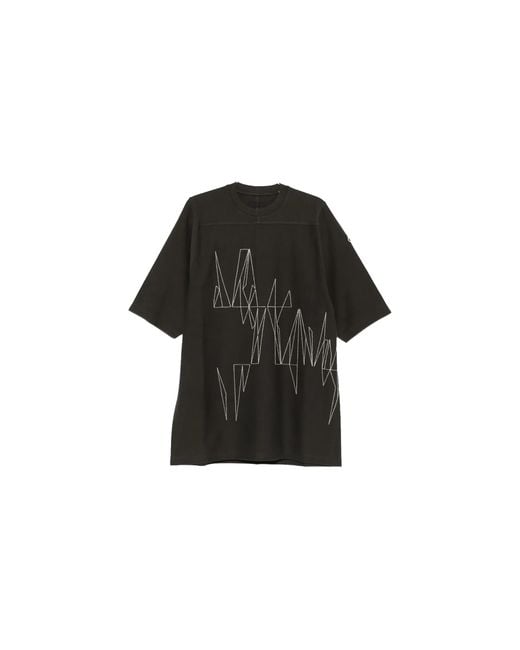 Moncler Black Rick Owens Knitted Jumbo T-Shirt "Dark Dust" Mon34" for men