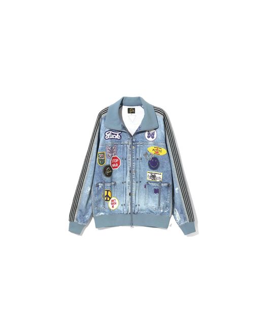 Needles Blue Track Jacket "X Midnight Studios for men