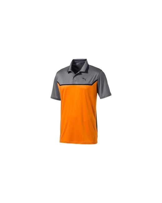 PUMA Black Bonded Tech Polo "Quiet Shade Vibrant" 574552 06" for men