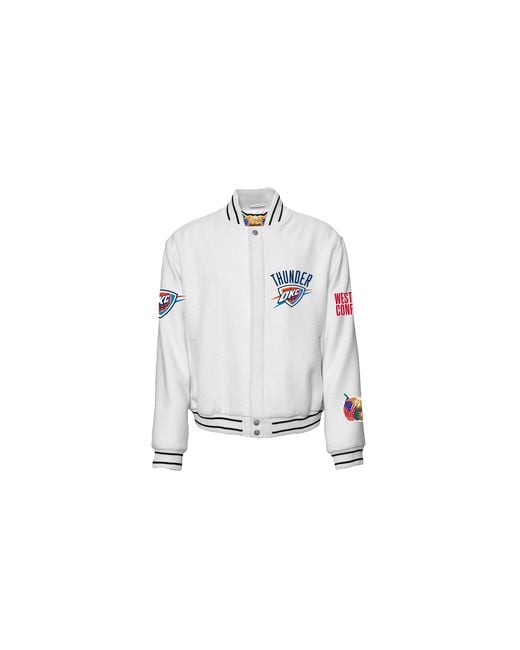 Jeff Hamilton Black Oklahoma City Thunder Wool Varsity Jacket Vegan Nba Okl Thu 106"