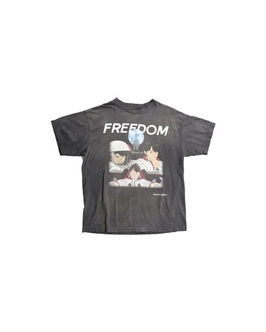 SAINT Mxxxxxx Black Freedom Logo Short-Sleeves T-Shirt Sm Ys8 0000 C19" for men