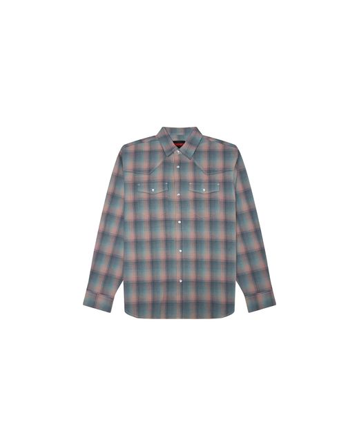 Pleasures Black Sender Western Ls Woven Button Up P26Sp029-Pnk" for men