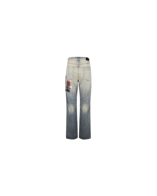 Amiri Black Patchwork Loose Fit Jeans W9M01196Sdvbl" for men